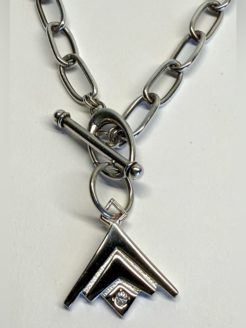 Silpada 5 Years Sterling Silver CZ Geometric Dangle Charm